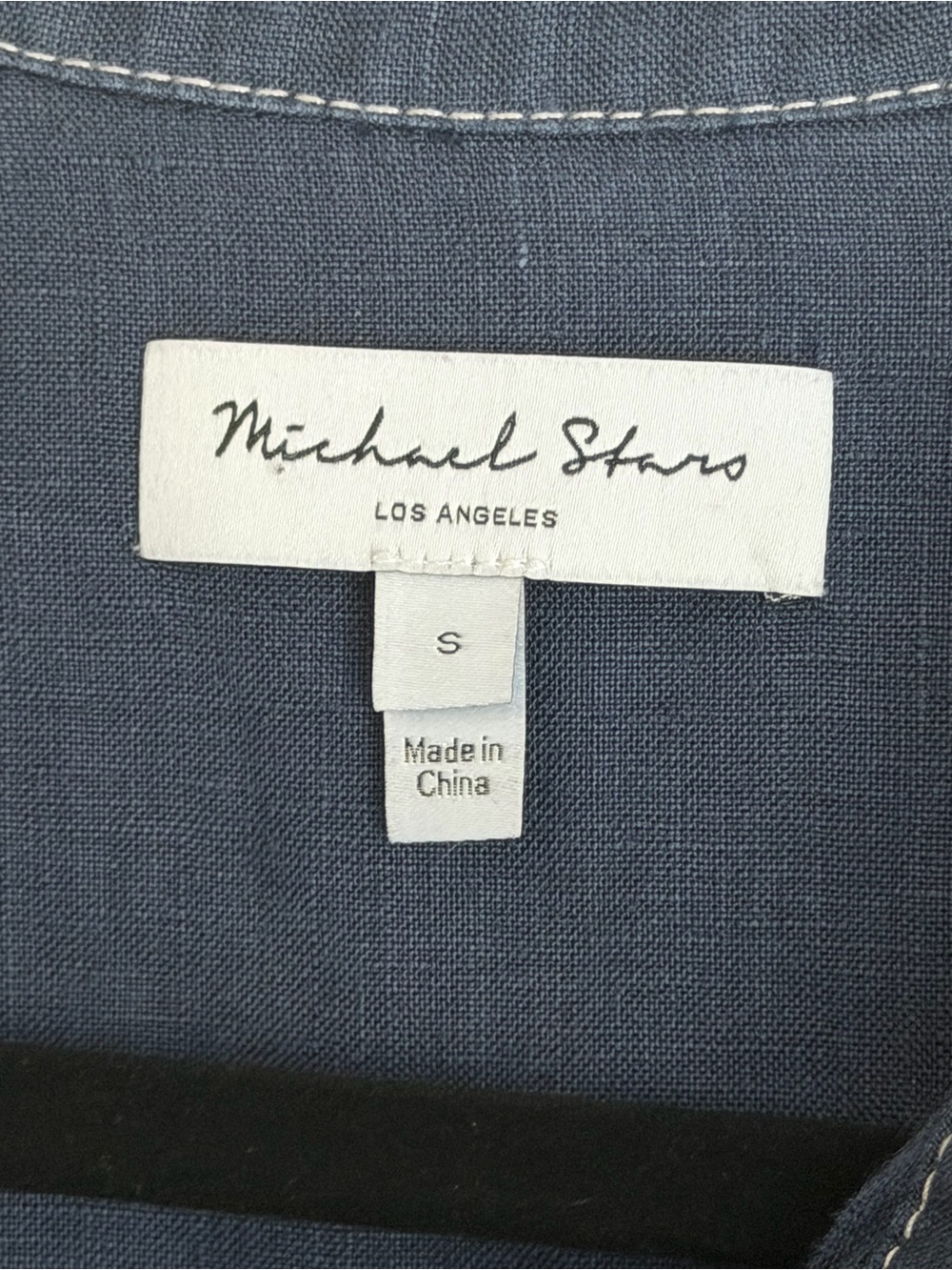 Michael Stars Pilar Shirt Dress 100% Linen  Denim Look Women’s S - Picture 3 of 8